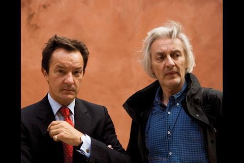 Client Ivo Hesmondhalgh (left) with architect Cezary Bednarski